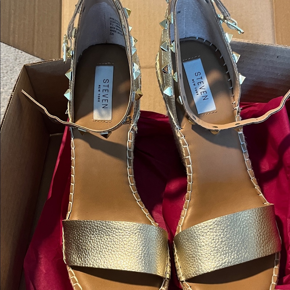 Steven by Steve Madden Metallic Gold Sandals
